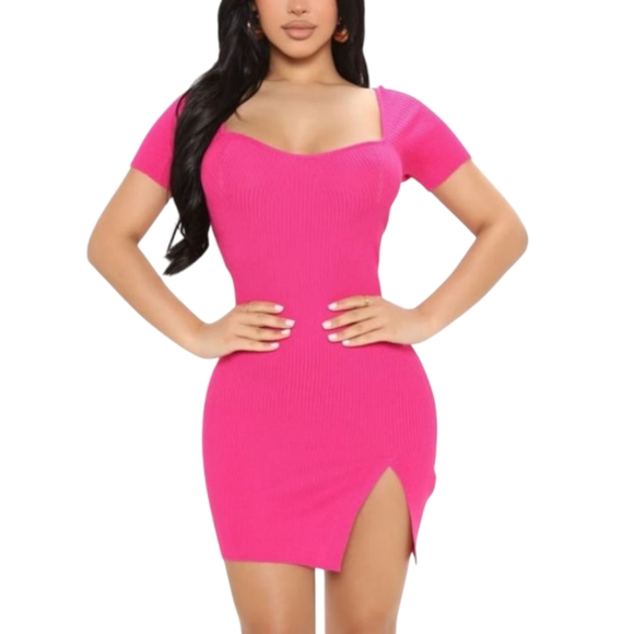 Almost Famous Dresses & Skirts - Almost Famous Fuchsia Body-Con Dress